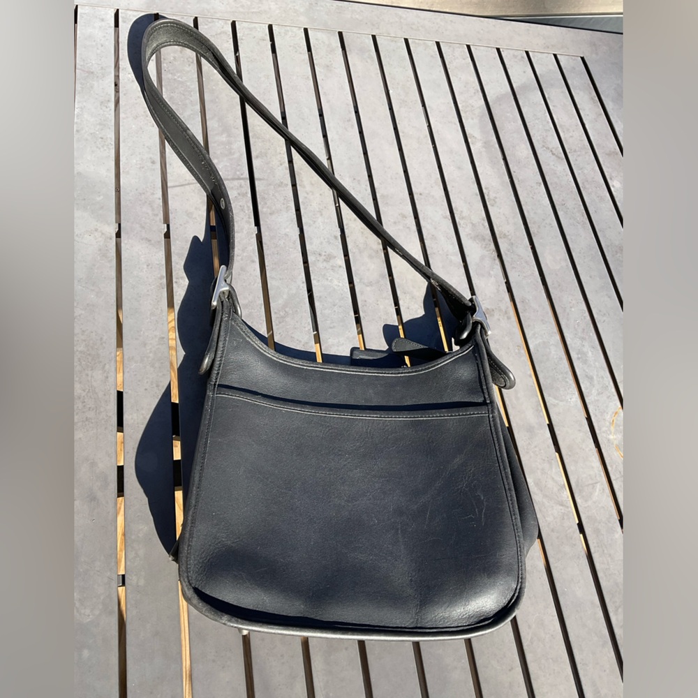 Vintage Coach Legacy Black Leather Shoulder Bag - Picture 4 of 13